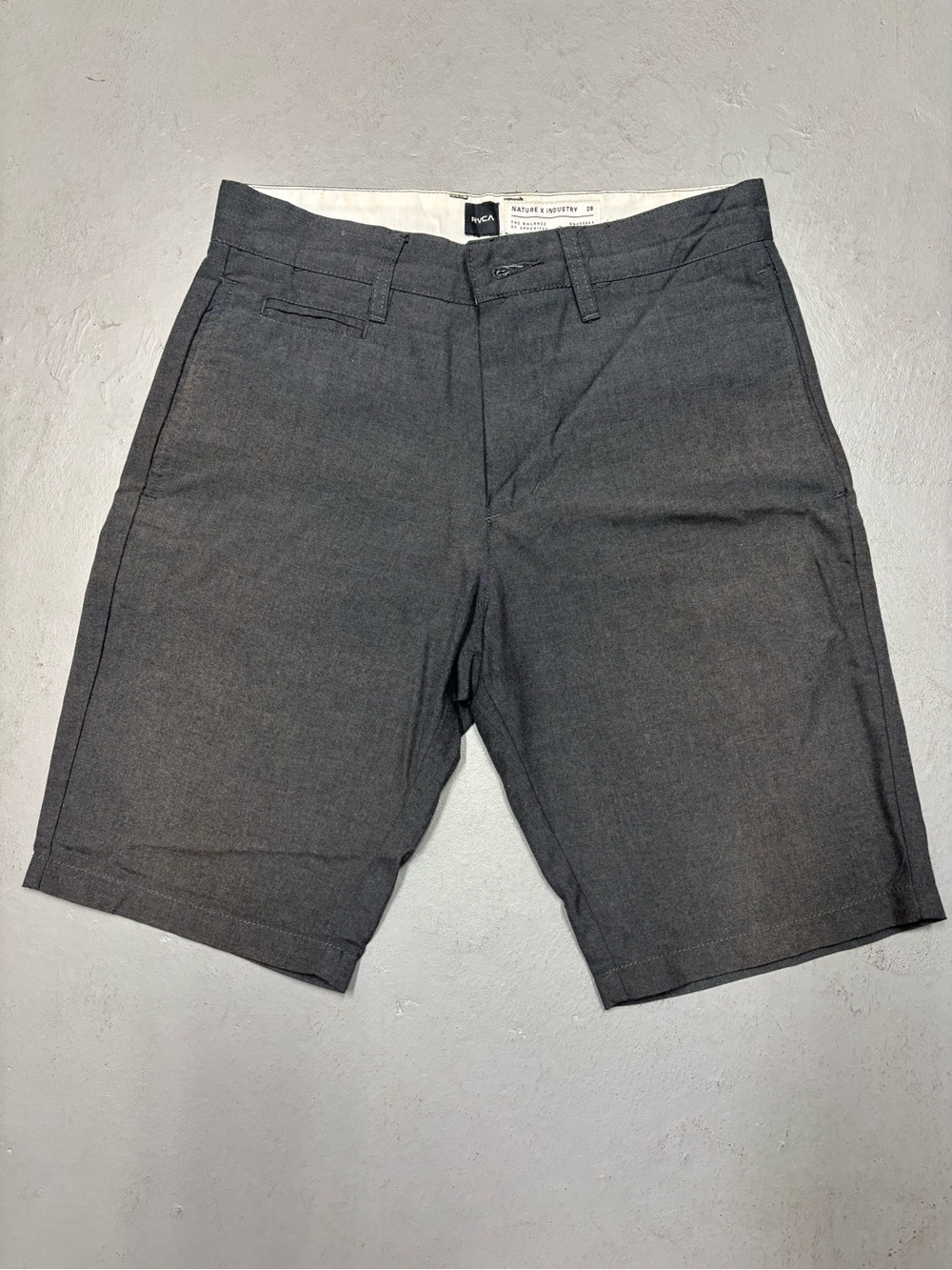 RVCA Dark Gray Flat Front Men's Shorts